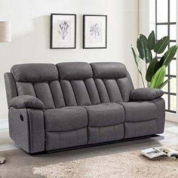 Sofá Madrid Deluxe 3 plazas reclinable/reposapiés elevable