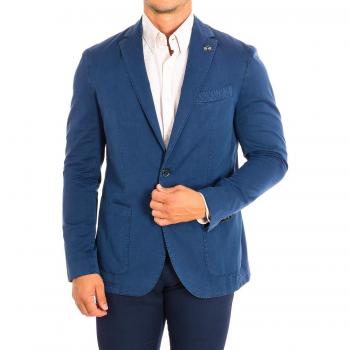 La Martina Americana de manga larga con cuello de solapa LMJA01-TW250 para hombre, color navy