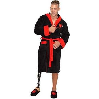 Groovy Strong Mr Fleece - Albornoz para hombre, color negro