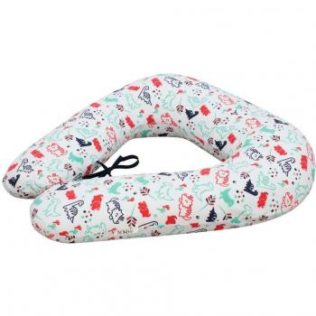 Cojín de Lactancia Jyoko Dino Party - Almohada de lactancia, diseño divertido, soporte ergonómico, fabricado en materiales suaves y transpirables, ideal para amamantar y como cojín para dormir