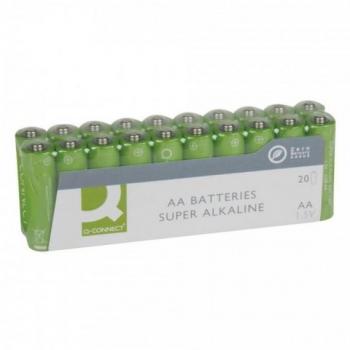 Q-Connect Alcalina AA Pilas Blister de 20 Unidades