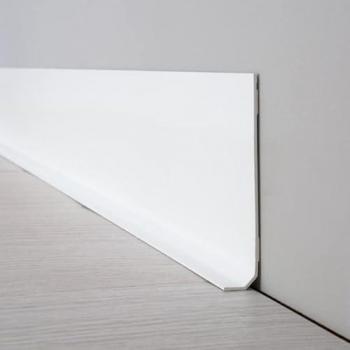 Lote de 25 rodapiés de PVC blancos - 200 x 8 cm