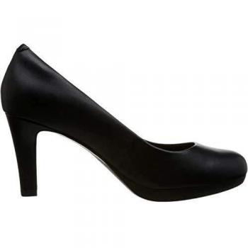 Zapatos de Tacón Cerrados para Mujer Clarks Adriel Viola de Cuero Negro, Talla 40 EU / 6.5 UK