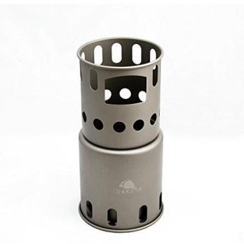 Toaks Titanium Backpacking Stove Ultralight Woodburner, Regular