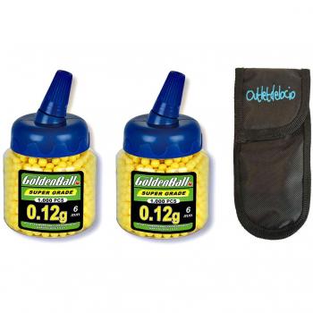 Outletdelocio. Pack 2 Biberónes 1000 balines PVC para Airsoft. Calibre 6mm. Peso 0,12 Gramos