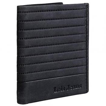 Cartera de Piel para Hombre Lois 202217 con Protección RFID, Color Negro, Múltiples Compartimentos y Monedero