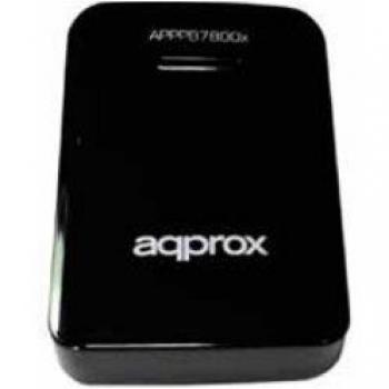 Batería Portátil Approx de Alto Rendimiento 7800 mAh, Tamaño Compacto, Color Negro