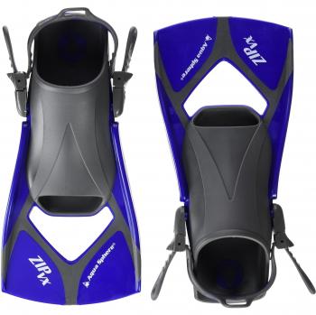 Aqua Sphere Zip VX - Aletas de entrenamiento para natación, color azul, talla Large/Size 10 - 13