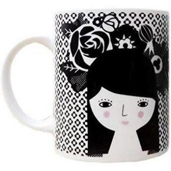 Paparajote Factory Mug Eloísa Black - Taza de Desayuno Original, Color Negro