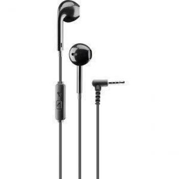 Auriculares Alámbricos Binaurales Cellularline Voice Capsule Negros con Control en el Cable