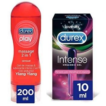 Durex Gel Lubricante Massage Sensual + Gel Durex Intense | Pack Durex Geles Sexuales