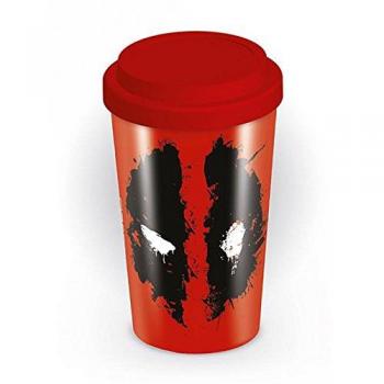 Deadpool Splat Ceramic Travel Mug, Multi-Colour