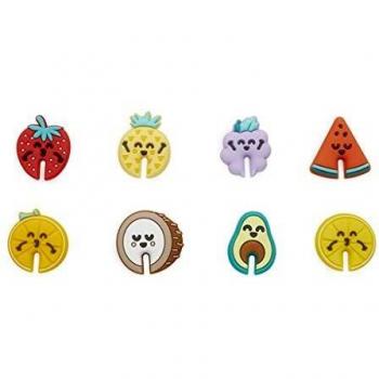 Balvi Marca Copas MrWonderful Fruits Set de 8 marcadores En Forma de Frutas Diferentes para diferenciar Vasos Ideal Fiestas y celebrarciones Plástico PVC