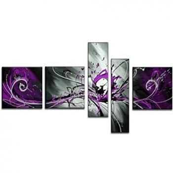 AtfArt púrpura pinturas al óleo abstracta de la lona Decoración Hogar Moderno Apartamento Interior arte de la pared Pintura ce888