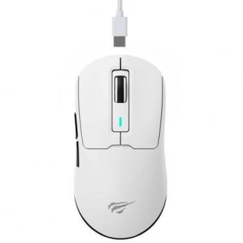 Ratón gaming inalámbrico Havit MS969WB blanco y negro