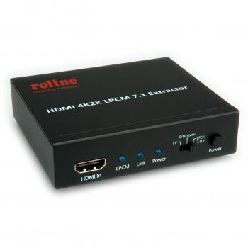 Roline Extractor Audio HDMI 4K2K LPCM7.1, Negro
