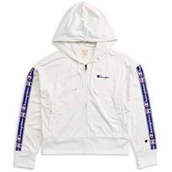 Women's White Cropped Full Zip Hoodie