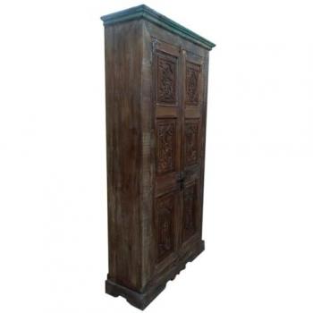 Armario de Madera Marrón Artesanal 122x45x220 cm sin Montar