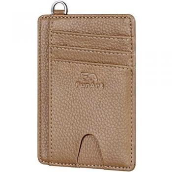 FurArt Crédito Billetera, Cartera Pequeña Tarjetero,8 Tarjetas,Billetera Minimalista con Bloqueo RFID para Hombre y Mujer