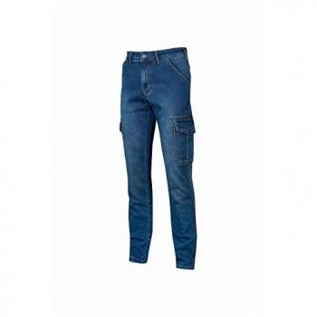 U-Power Pantalón Vaquero Tommy Guado Jeans T-28 - 79% Algodón/20% Algodón Reciclado/1% Elastane, Vaqueros Cargo de Trabajo