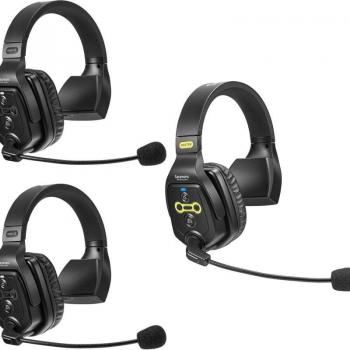 Saramonic WiTalk-WT3S 3-Person Wireless Intercom System with 3 Single-Ear Headsets