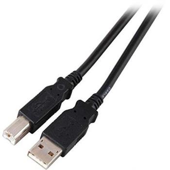 Cable USB 2.0 A-B de 1,8m - Alta Velocidad, Negro