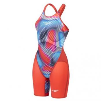 Bañador de Competición Speedo Fastskin LZR Pure Valor 2.0 Espalda Abierta Rojo Azul Mujer