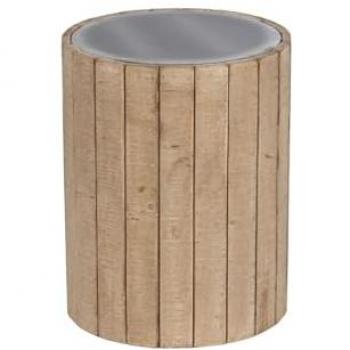 Mesa Auxiliar Home ESPRIT Natural de Abeto y MDF, Multicolor, 36 x 36 x 45 cm
