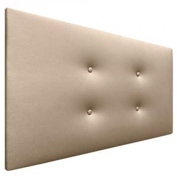 Cabecero de Polipiel Aqualine Pro 110x50cm con 2 Hileras de Botones en Champán para Camas 80/90/105
