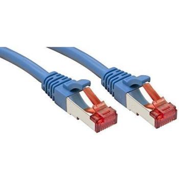 Lindy Cat6 S/FTP 10m Blue Networking Cable with Locking Clip