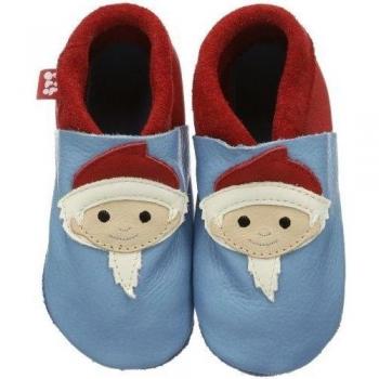 Pololo Sandmännchen 1-58-726 - Zapatillas de casa de cuero para unisex-niño, color azul, talla 32/33