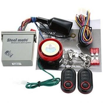 Steelmate 986E - Sistema de Alarma 1 Via Arranque de Motor a Distancia Inmovilización para Motocicleta con Mini Transmisor