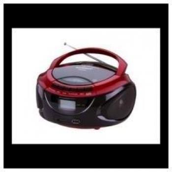 Sunstech CRUSM390RD - Radio AM / FM, CD, SD, USB, 2W RMS, color rojo