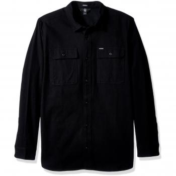 Volcom Ketil Camisa de Manga Larga, Hombre, Negro, S