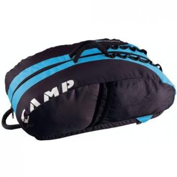 Pack 10 Djinn Axess 11 cm (Violeta) - Cinta express robusta para escalada deportiva - Mochila de Escalada Rox 40L (Azul claro)