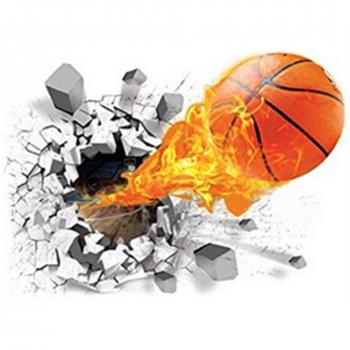 Fablcrew Adhesivos de Pared Estéreo 3D Creativos con Patrón de Baloncesto