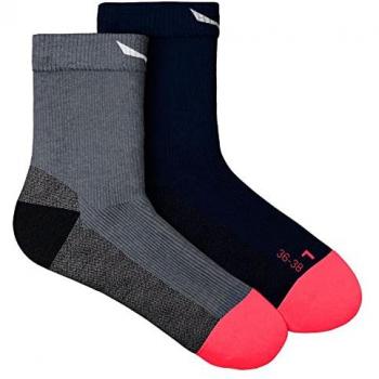 Calcetines Largos Salewa Mtn Trainer Half para Mujer, Talla 42-44, Color Gris Melange
