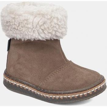 Botas de bebé niña en serraje con collarín de borreguito Gorila