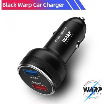 Cargador de Coche Dual USB OnePlus Warp Dash con Cable 30W y Carga Rápida para OnePlus Nord 8, 7T, 7 Pro, 6T, 5T