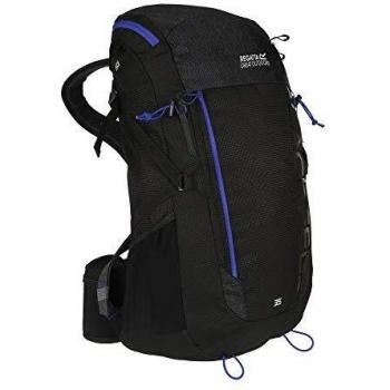 Regatta Mochila unisex Blackfell III reflectante resistente de viaje para senderismo, Unisex, Mochila, EU186 2BY000, Negro/Surfspray, 35 Litros