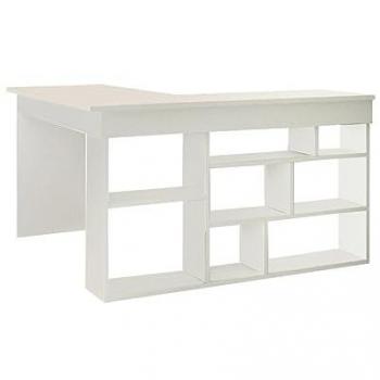 Escritorio rinconera con compartimentos - Color Blanco - Modelo LILEUL