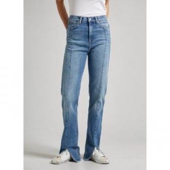 Jeans Slim Uhw Split azul de Pepe Jeans - Vaquero recto de mujer con tiro alto y aberturas en el bajo