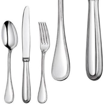 'Christofle Perles plateado Tenedor de postre de 015