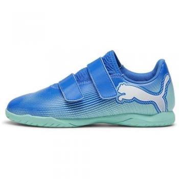 Puma Zapatillas de Fútbol Sala Future 7 Play It V Jr, Hyperlink Blue-Mint White, Talla 38 EU