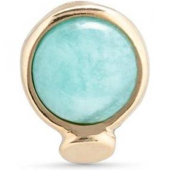 UNO de 50 - Gold-Plated Metal Alloy Piercing with Natural Turquoise Stone