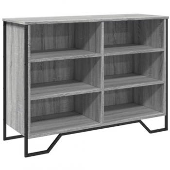 Aparador de madera de ingeniería gris Sonoma 101x35,5x74,5 cm