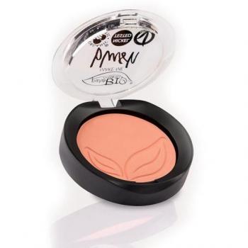 PuroBio Compact Ecological Blush Matte Coral Pink 02, Long-lasting Blusher, 5.2 g