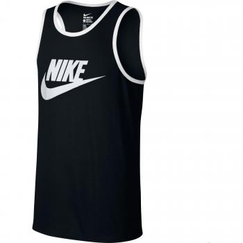 Nike Tank-Ace Logo Camiseta de Tirantes, Hombre, Negro / Blanco, M