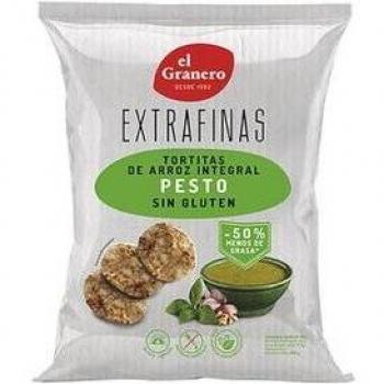 El Granero Integral Tortitas de Arroz Integral con Pesto Extrafinas Sin Gluten 60g