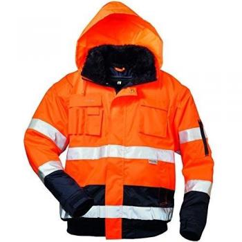 Chaqueta Unisex de Alta Visibilidad Elysee Volker Naranja/Marine Talla 2XL